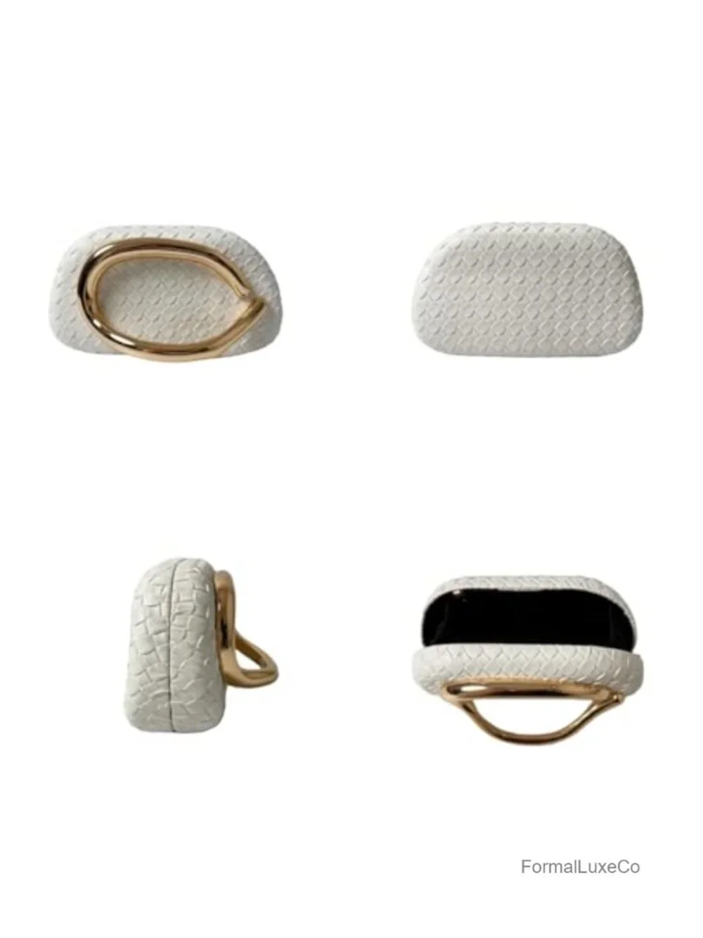 Vegan Leather Acrylic Clutch Box Evening Bag Detachable Chain